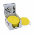 Fabrication Enterprises 5.5 in. Dycem Round Table Mat Display, Yellow, 25PK 50-1682Y